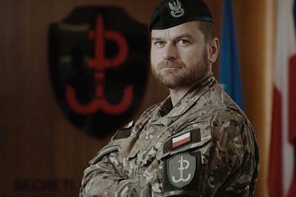 Michał Strzelecki jako dowódca Jednostki Wojskowej Komandosów