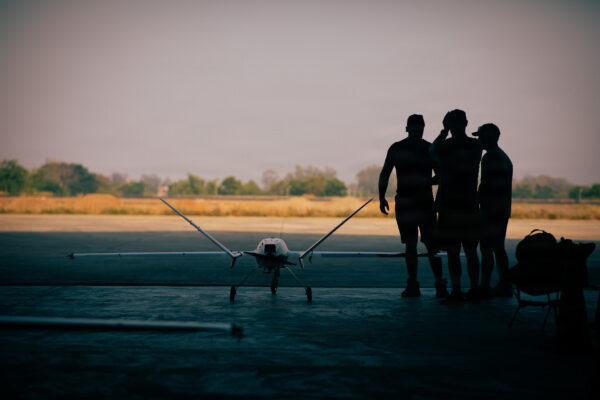 Green Berets assigned to 1st Special Forces Group (Airborne) and Tiguar drone